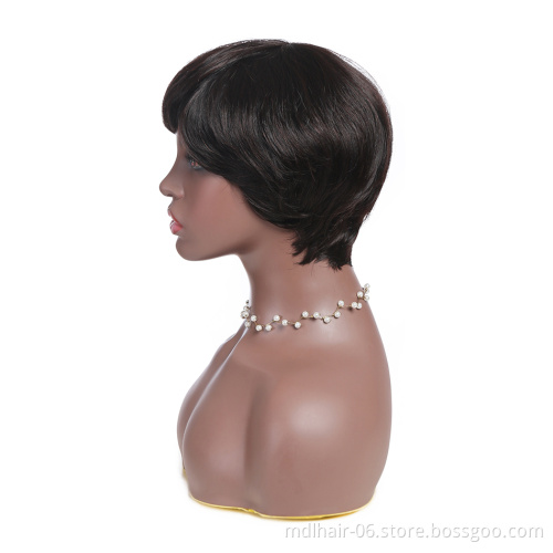 Machine Made Curly Human Hair Wigs Remy Short Human Hair Wigs for Black Brazilian Women 100% No Chemical Process Human Hair Long